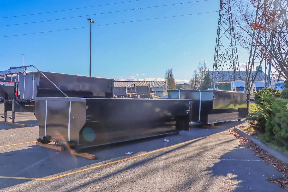 Roll-off dumpster ready for waste disposal at job site for Roofing Dumpster Rental in Ocean Pines